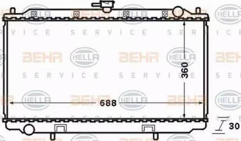 HELLA 8MK 376 705-631 - Radiator, mühərrikin soyudulması furqanavto.az