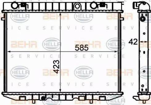 HELLA 8MK 376 705-621 - Radiator, mühərrikin soyudulması furqanavto.az