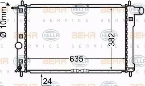 HELLA 8MK 376 705-671 - Radiator, mühərrikin soyudulması furqanavto.az