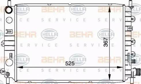 HELLA 8MK 376 706-651 - Radiator, mühərrikin soyudulması furqanavto.az