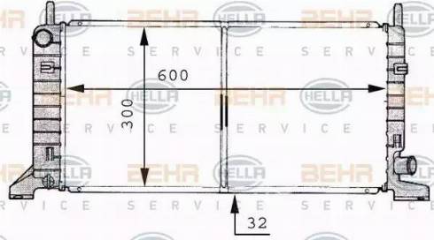 HELLA 8MK 376 706-661 - Radiator, mühərrikin soyudulması furqanavto.az