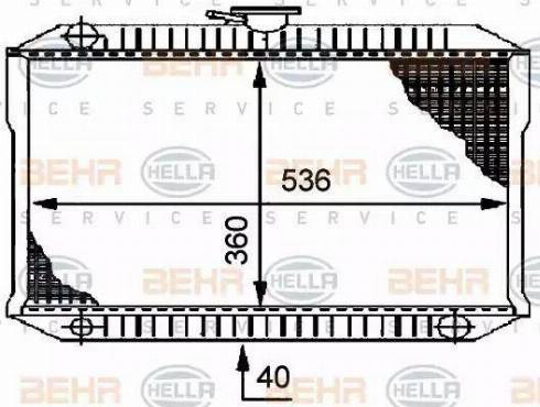 HELLA 8MK 376 706-011 - Radiator, mühərrikin soyudulması furqanavto.az