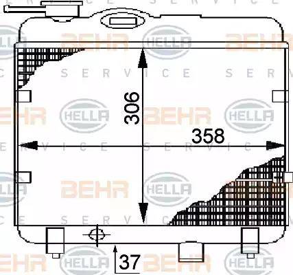 HELLA 8MK 376 706-301 - Radiator, mühərrikin soyudulması furqanavto.az