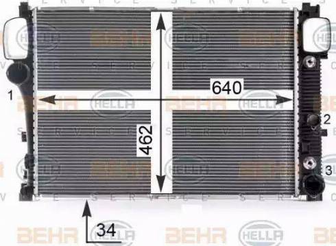 HELLA 8MK 376 700-611 - Radiator, mühərrikin soyudulması furqanavto.az