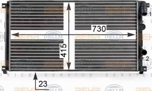 HELLA 8MK 376 700-314 - Radiator, mühərrikin soyudulması furqanavto.az