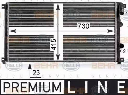 HELLA 8MK 376 700-311 - Radiator, mühərrikin soyudulması furqanavto.az