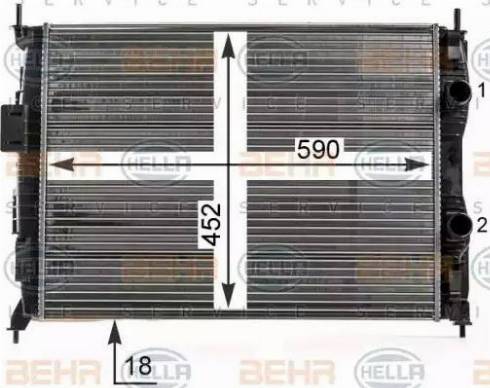 HELLA 8MK 376 700-321 - Radiator, mühərrikin soyudulması furqanavto.az