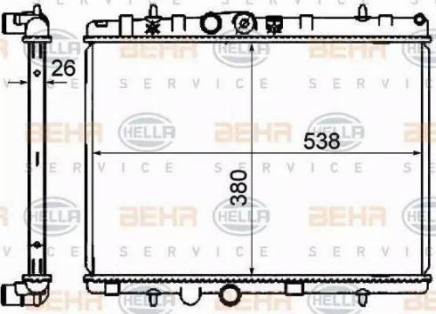 HELLA 8MK 376 700-234 - Radiator, mühərrikin soyudulması furqanavto.az