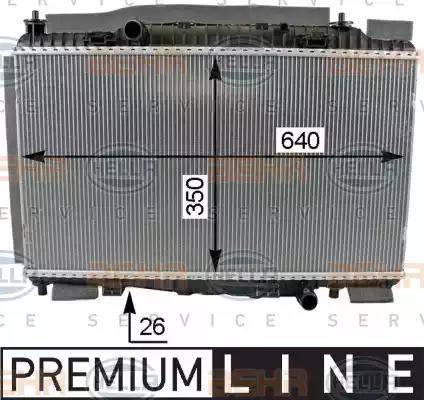 HELLA 8MK 376 701-651 - Radiator, mühərrikin soyudulması furqanavto.az