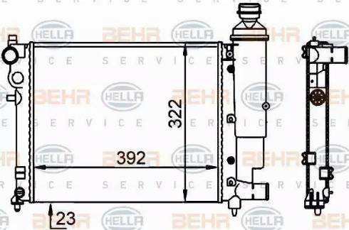 HELLA 8MK 376 701-684 - Radiator, mühərrikin soyudulması furqanavto.az