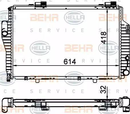 HELLA 8MK 376 701-714 - Radiator, mühərrikin soyudulması furqanavto.az