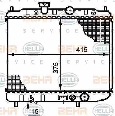 HELLA 8MK 376 708-541 - Radiator, mühərrikin soyudulması furqanavto.az