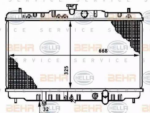 HELLA 8MK 376 708-571 - Radiator, mühərrikin soyudulması furqanavto.az