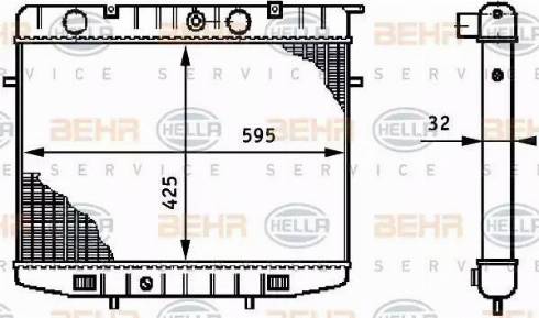 HELLA 8MK 376 708-601 - Radiator, mühərrikin soyudulması furqanavto.az