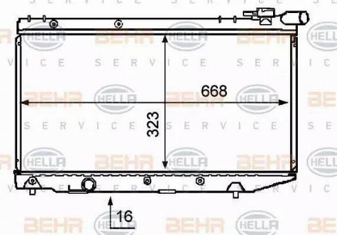 HELLA 8MK 376 708-041 - Radiator, mühərrikin soyudulması furqanavto.az