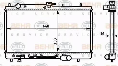 HELLA 8MK 376 708-061 - Radiator, mühərrikin soyudulması furqanavto.az