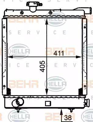 HELLA 8MK 376 708-081 - Radiator, mühərrikin soyudulması furqanavto.az