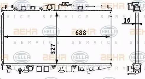 HELLA 8MK 376 708-151 - Radiator, mühərrikin soyudulması furqanavto.az