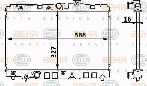 HELLA 8MK 376 708-101 - Radiator, mühərrikin soyudulması furqanavto.az