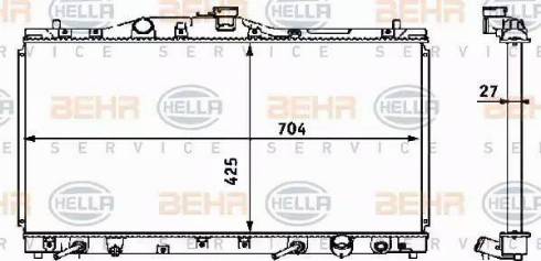 HELLA 8MK 376 708-371 - Radiator, mühərrikin soyudulması furqanavto.az