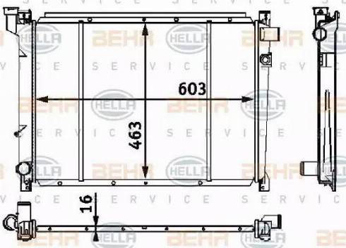 HELLA 8MK 376 708-251 - Radiator, mühərrikin soyudulması furqanavto.az