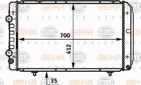 HELLA 8MK 376 707-071 - Radiator, mühərrikin soyudulması furqanavto.az