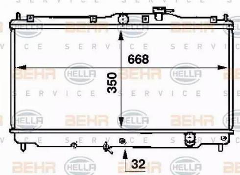 HELLA 8MK 376 707-351 - Radiator, mühərrikin soyudulması furqanavto.az