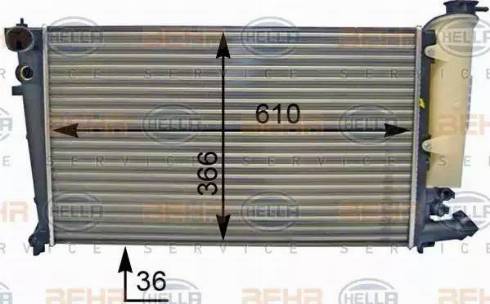 HELLA 8MK 376 707-261 - Radiator, mühərrikin soyudulması furqanavto.az