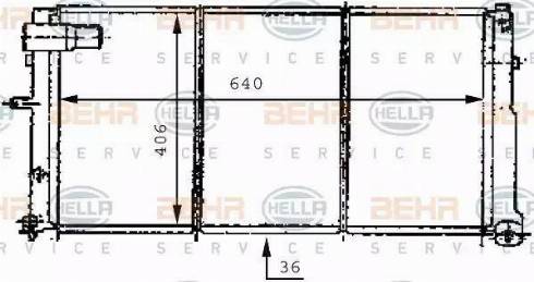 HELLA 8MK 376 707-211 - Radiator, mühərrikin soyudulması furqanavto.az