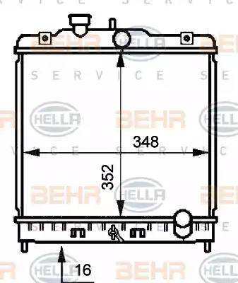 HELLA 8MK 376 707-781 - Radiator, mühərrikin soyudulması furqanavto.az