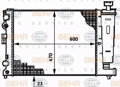 HELLA 8MK 376 719-461 - Radiator, mühərrikin soyudulması furqanavto.az