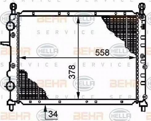 HELLA 8MK 376 719-541 - Radiator, mühərrikin soyudulması furqanavto.az