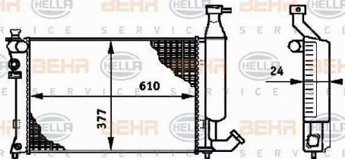 HELLA 8MK 376 719-501 - Radiator, mühərrikin soyudulması furqanavto.az