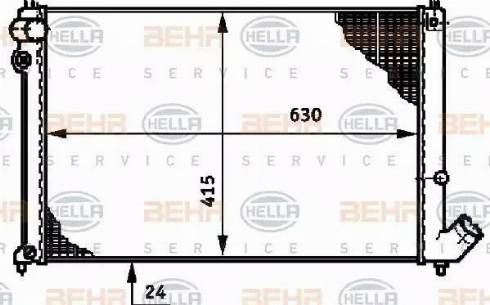 HELLA 8MK 376 719-631 - Radiator, mühərrikin soyudulması furqanavto.az