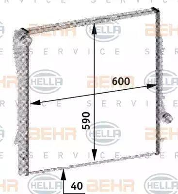 HELLA 8MK 376 719-041 - Radiator, mühərrikin soyudulması furqanavto.az