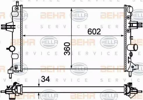 HELLA 8MK 376 719-064 - Radiator, mühərrikin soyudulması furqanavto.az