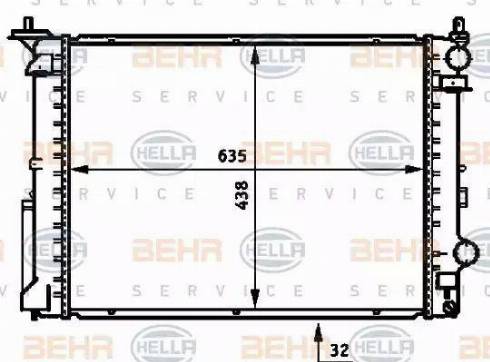 HELLA 8MK 376 719-021 - Radiator, mühərrikin soyudulması furqanavto.az