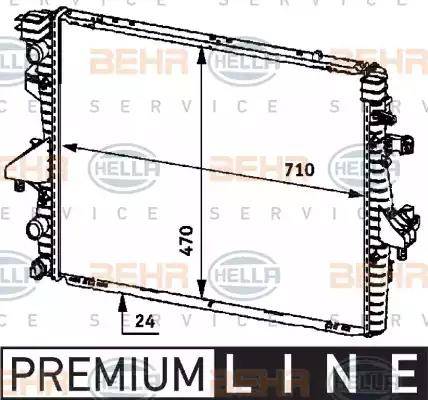 HELLA 8MK 376 719-181 - Radiator, mühərrikin soyudulması furqanavto.az