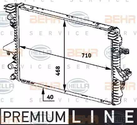 HELLA 8MK 376 719-171 - Radiator, mühərrikin soyudulması furqanavto.az