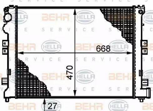 HELLA 8MK 376 719-231 - Radiator, mühərrikin soyudulması furqanavto.az