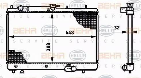 HELLA 8MK 376 719-771 - Radiator, mühərrikin soyudulması furqanavto.az