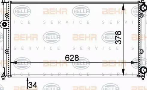 HELLA 8MK 376 714-451 - Radiator, mühərrikin soyudulması furqanavto.az