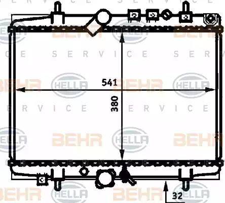 HELLA 8MK 376 714-431 - Radiator, mühərrikin soyudulması furqanavto.az