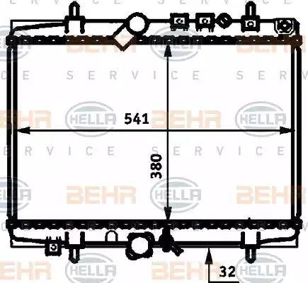 HELLA 8MK 376 714-421 - Radiator, mühərrikin soyudulması furqanavto.az