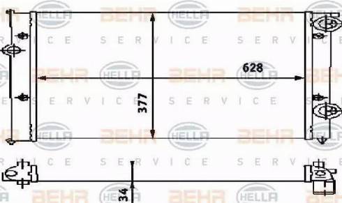 HELLA 8MK 376 714-681 - Radiator, mühərrikin soyudulması furqanavto.az