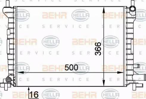 HELLA 8MK 376 714-061 - Radiator, mühərrikin soyudulması furqanavto.az