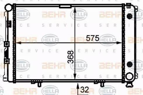 HELLA 8MK 376 714-014 - Radiator, mühərrikin soyudulması furqanavto.az