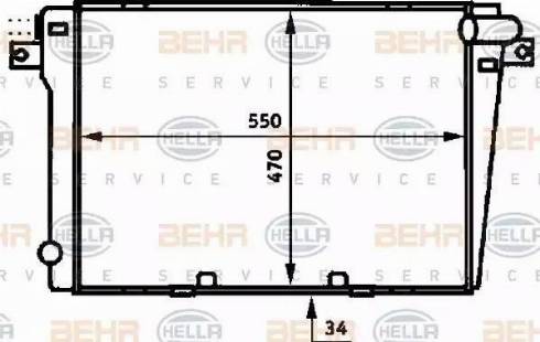 HELLA 8MK 376 714-021 - Radiator, mühərrikin soyudulması furqanavto.az