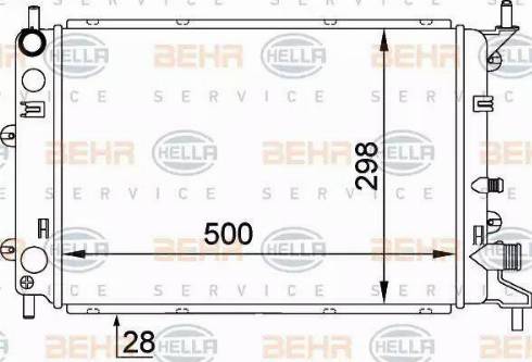 HELLA 8MK 376 714-171 - Radiator, mühərrikin soyudulması furqanavto.az