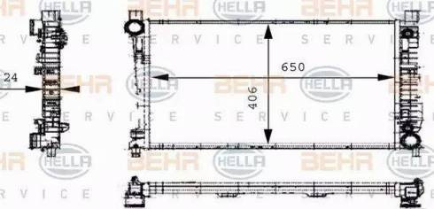 HELLA 8MK 376 714-334 - Radiator, mühərrikin soyudulması furqanavto.az